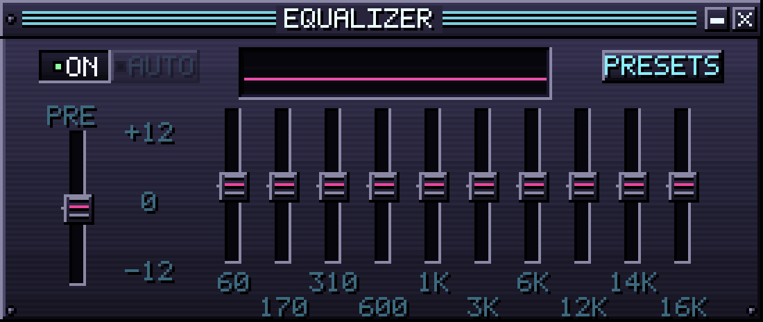 GhostDeck ten-band equalizer with presets
